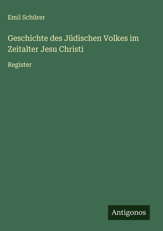 Produktbild: Geschichte des J&uuml;dischen Volkes im Zeitalter Jesu Christi