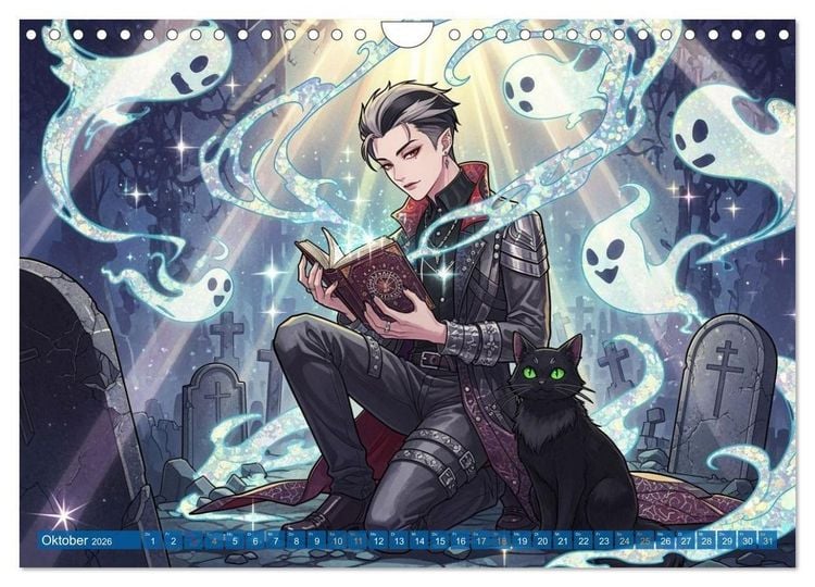 Produktbild: Shōnen-Abenteuer und Shōjo-Romantik - Ein Manga-Kalender f&uuml;r Herz und Seele (Wandkalender 2026 DIN A4 quer), CALVENDO Monatskalender