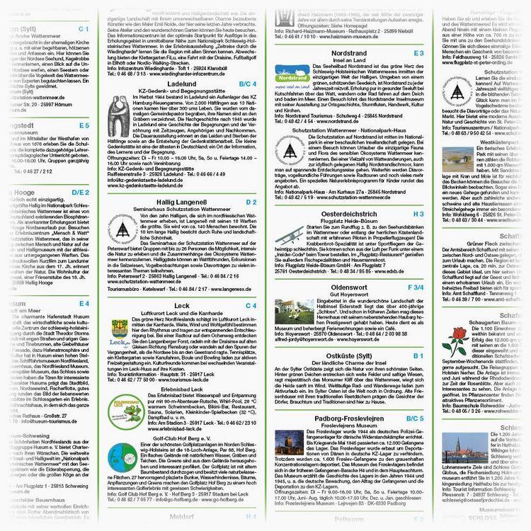 Produktbild: Publicpress Erlebnisf&uuml;hrer Nordfriesland, Nordseek&uuml;ste 1:150.000
