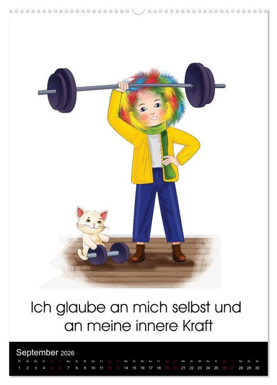 Produktbild: Ich bin einzigartig - Achtsame Affirmationen f&uuml;r besondere Kinder (Wandkalender 2026 DIN A2 hoch), CALVENDO Monatskalender