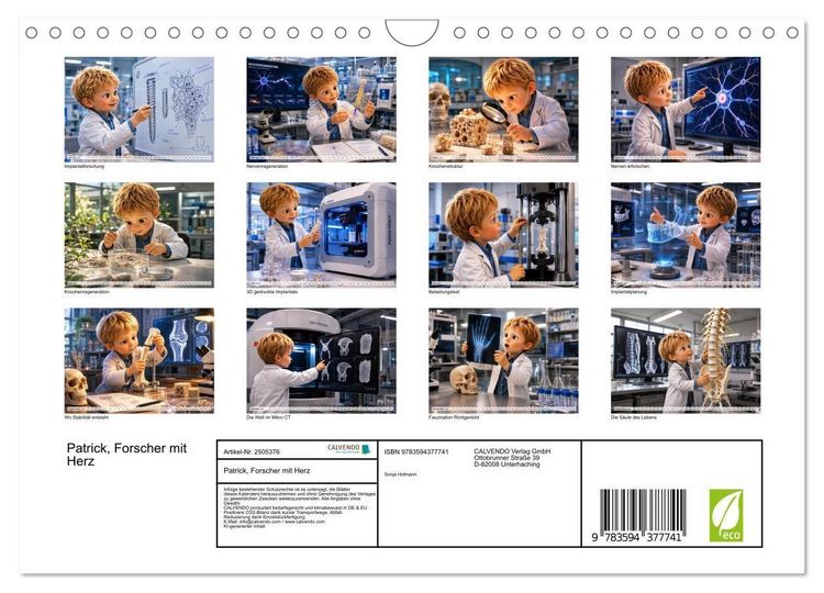 Produktbild: Patrick, Forscher mit Herz (Wandkalender 2027 DIN A4 quer), CALVENDO Monatskalender