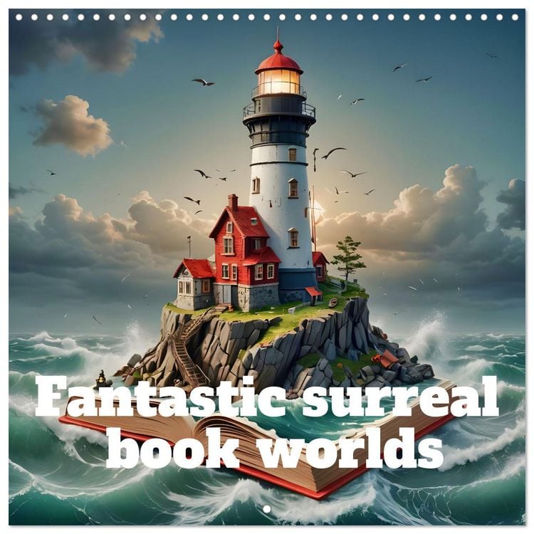Produktbild: Fantastic surreal book worlds (Wall Calendar 2026 12 &times; 12 Inch) CALVENDO 12 Month Wall Calendar