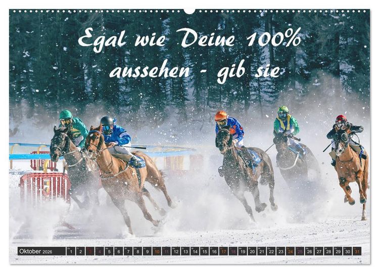 Produktbild: Sport Spruchkalender (hochwertiger Premium Wandkalender 2026 DIN A2 quer), Kunstdruck in Hochglanz