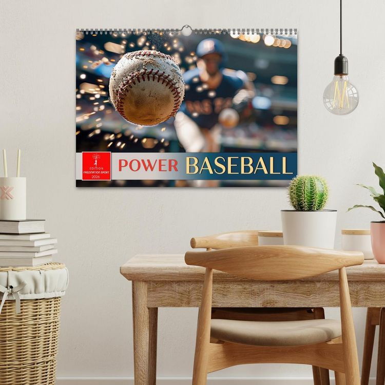 Produktbild: Power Baseball (Wandkalender 2026 DIN A3 quer), CALVENDO Monatskalender