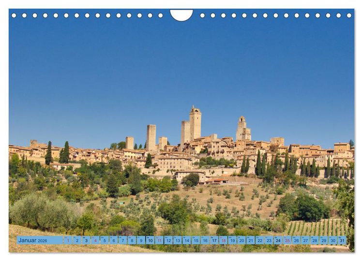 Produktbild: Impressionen aus San Gimignano (Wandkalender 2026 DIN A4 quer), CALVENDO Monatskalender
