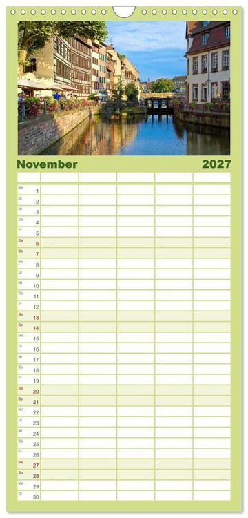 Produktbild: Familienplaner 2027 - Stra&szlig;burg &ndash; Geschichte und Flair im Herzen Europas mit 5 Spalten (Wandkalender, 21 x 45 cm) CALVENDO