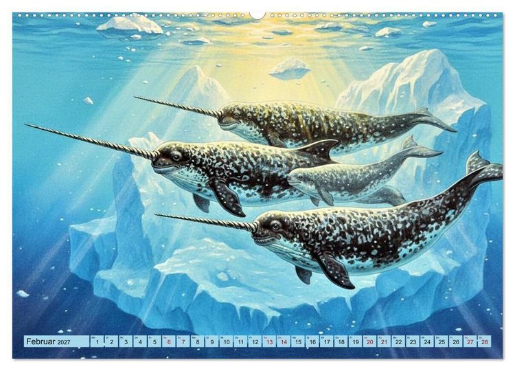 Produktbild: Nordische Tiere wie aus alten Zeiten (Wandkalender 2027 DIN A2 quer), CALVENDO Monatskalender