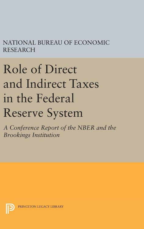 Produktbild: Role of Direct and Indirect Taxes in the Federal Reserve System