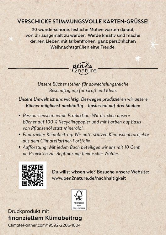 Produktbild: Frohe Weihnachten I 20 Ausmal-Postkarten