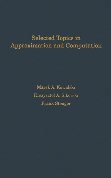 Produktbild: Selected Topics in Approximation and Computation