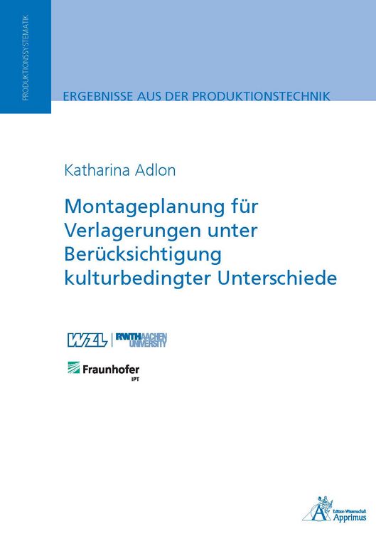 Produktbild: Montageplanung f&uuml;r Verlagerungen unter Ber&uuml;cksichtigung kulturbedingter Unterschiede