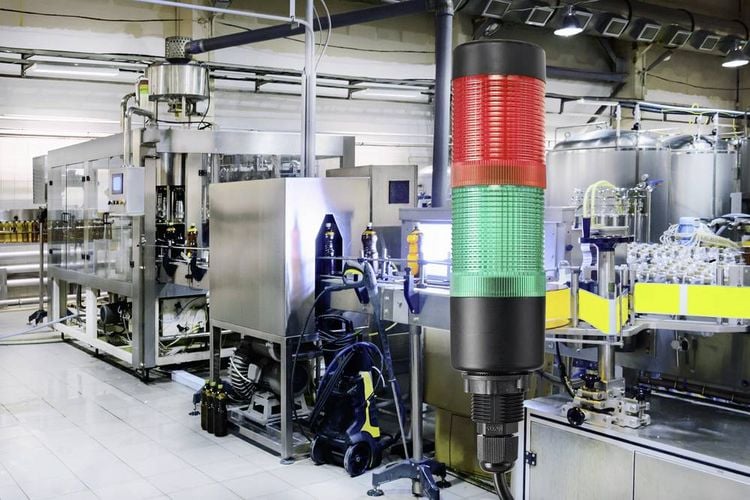 Produktbild: TRU COMPONENTS Signals&auml;ule TC-12835336 TC-HBJD-55A-D/2/RG/24V/IP65 LED Rot, Gr&uuml;n 1St.