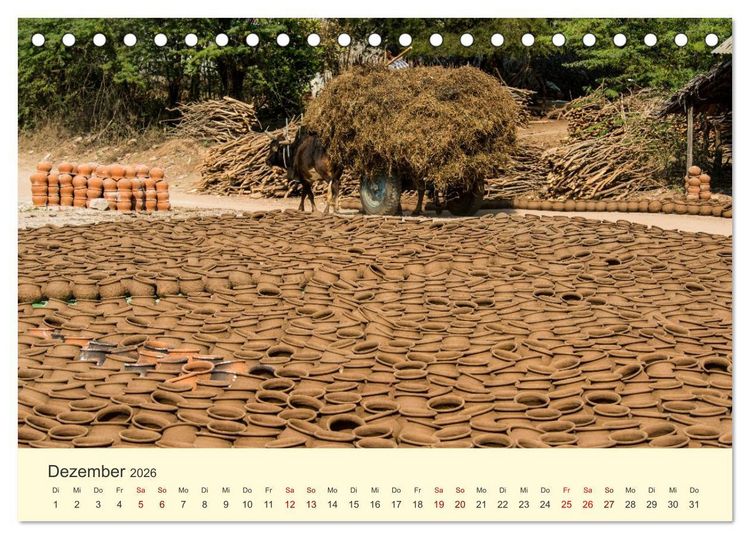 Produktbild: Leben in Myanmar (Tischkalender 2026 DIN A5 quer), CALVENDO Monatskalender
