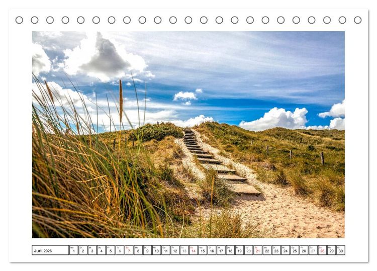 Produktbild: Sylt - Strandspaziergang (Tischkalender 2026 DIN A5 quer), CALVENDO Monatskalender