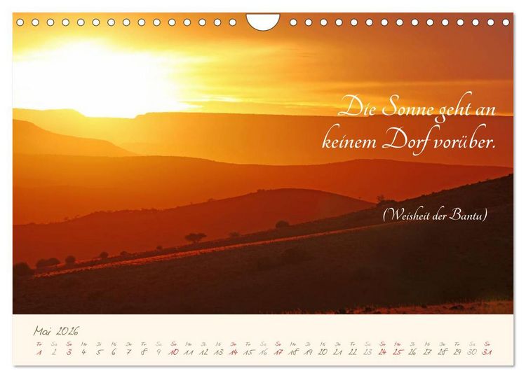 Produktbild: AFRIKA mit einem Hauch von Poesie (Wandkalender 2026 DIN A4 quer), CALVENDO Monatskalender