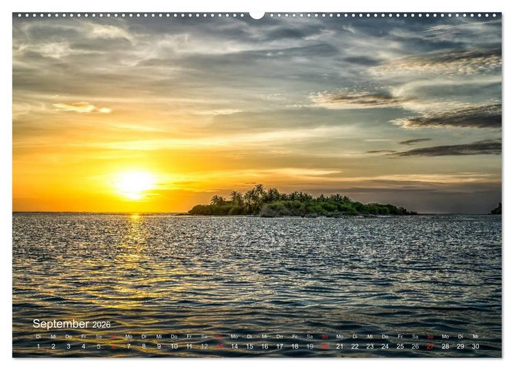 Produktbild: Malediven Impressionen aus dem Paradies (Wandkalender 2026 DIN A2 quer), CALVENDO Monatskalender