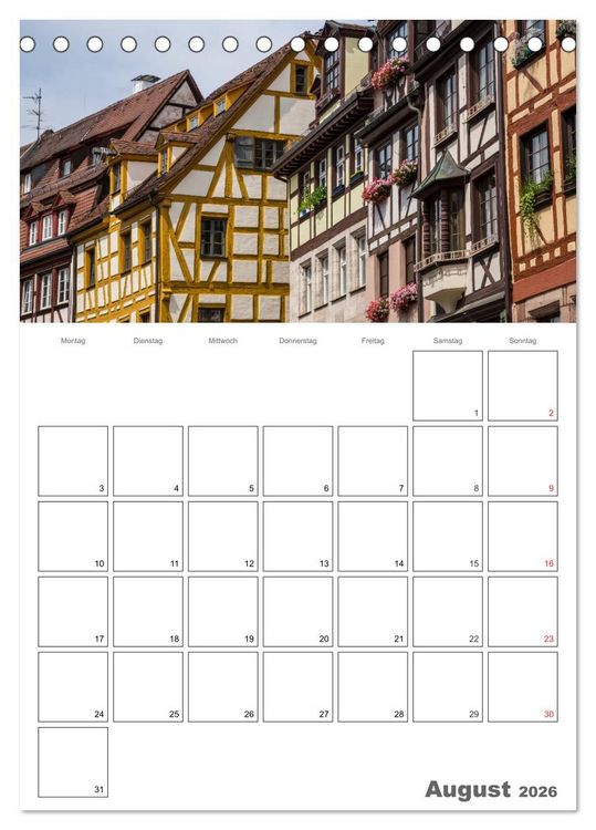 Produktbild: N&Uuml;RNBERG Bezauberndes Altstadtherz / Terminplaner (Tischkalender 2026 DIN A5 hoch), CALVENDO Monatskalender