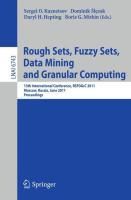 Produktbild: Rough Sets, Fuzzy Sets, Data Mining and Granular Computing