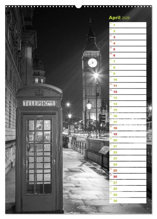 Produktbild: Big City London (Wandkalender 2026 DIN A2 hoch), CALVENDO Monatskalender