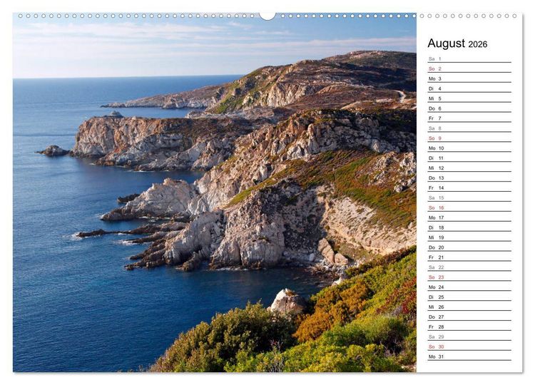 Produktbild: Wildromatisches Korsika (hochwertiger Premium Wandkalender 2026 DIN A2 quer), Kunstdruck in Hochglanz