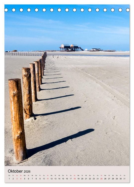 Produktbild: NORDSEEFLAIR - St. Peter Ording und Westerhever (Tischkalender 2026 DIN A5 hoch), CALVENDO Monatskalender