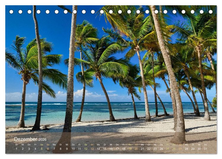 Produktbild: Guadeloupe - Karibische Traumstr&auml;nde (Tischkalender 2026 DIN A5 quer), CALVENDO Monatskalender