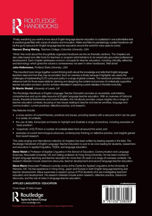 Produktbild: The Routledge Handbook of English Language Teacher Education