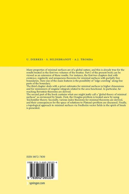 Produktbild: Global Analysis of Minimal Surfaces