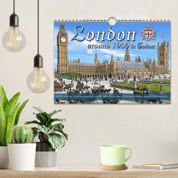 Produktbild: London around 1890-1900 - photos restored and colourised (Wall Calendar 2026 DIN A4 landscape), CALVENDO 12 Month Wall Calendar
