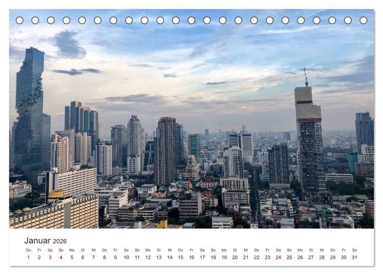 Produktbild: Bangkok - Die spektakul&auml;re Hauptstadt von Thailand. (Tischkalender 2026 DIN A5 quer), CALVENDO Monatskalender