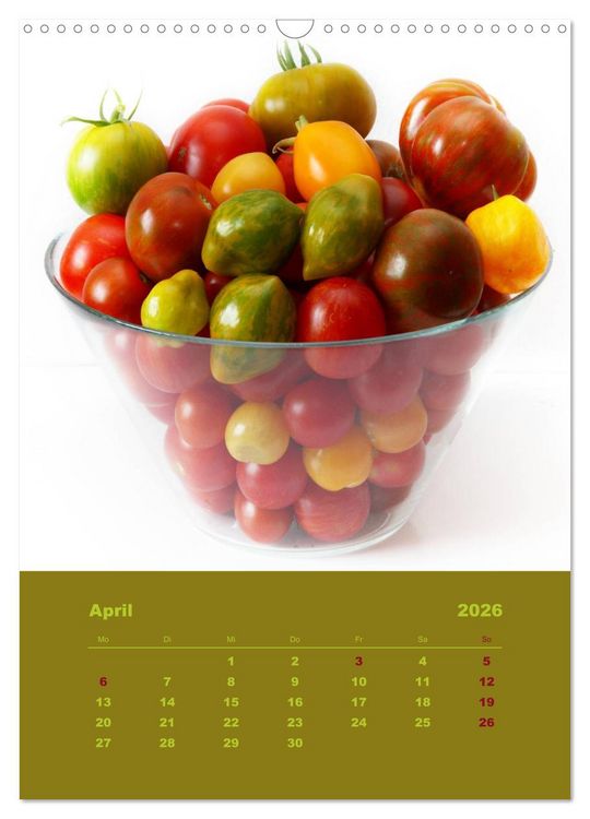 Produktbild: Tomaten - Alles BIO! (Wandkalender 2026 DIN A3 hoch), CALVENDO Monatskalender