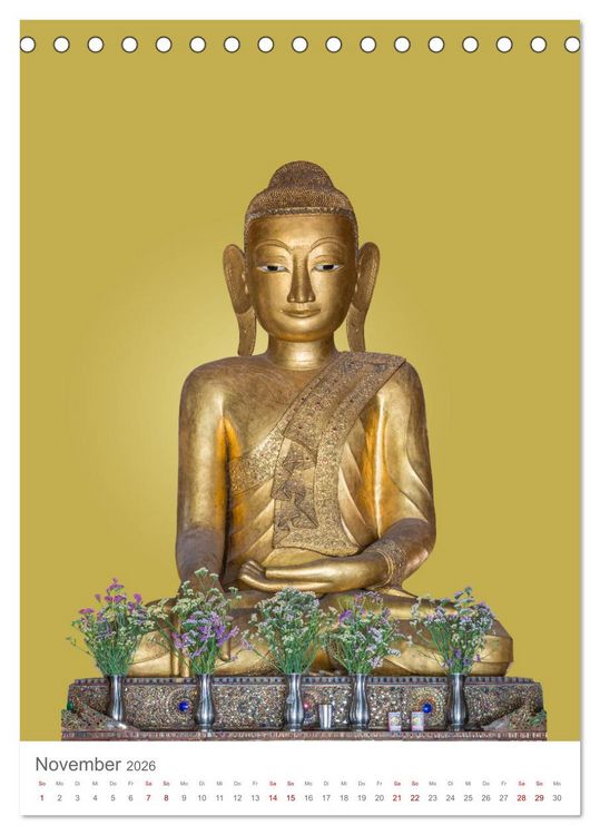 Produktbild: Buddha tr&auml;gt Gold (Tischkalender 2026 DIN A5 hoch), CALVENDO Monatskalender