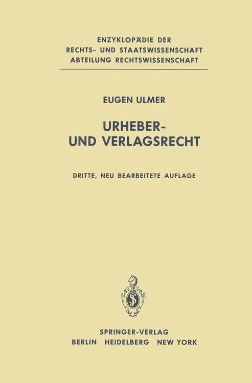Produktbild: Urheber- und Verlagsrecht