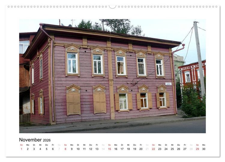 Produktbild: Holzh&auml;user in Irkutsk (Wandkalender 2026 DIN A2 quer), CALVENDO Monatskalender