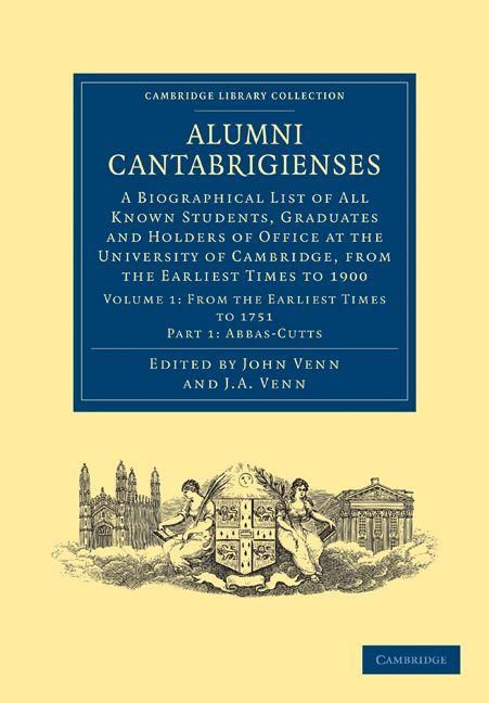 Produktbild: Alumni Cantabrigienses - Volume 1