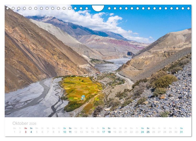 Produktbild: Abenteuer Himalaya - Fernwandern im Annapurna (Wandkalender 2026 DIN A4 quer), CALVENDO Monatskalender