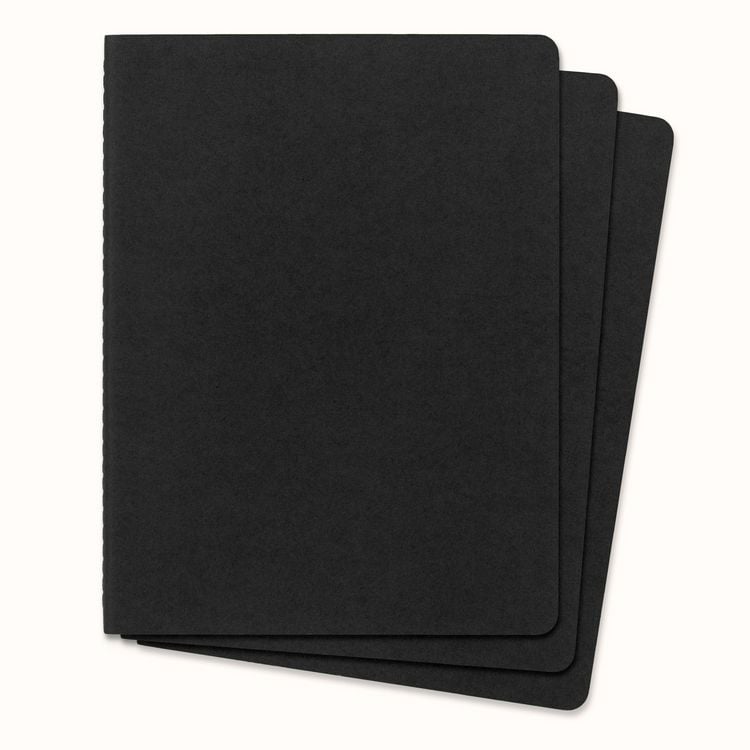 Produktbild: Moleskine Cahier Extra Large blanko schwarz. 3er Pack