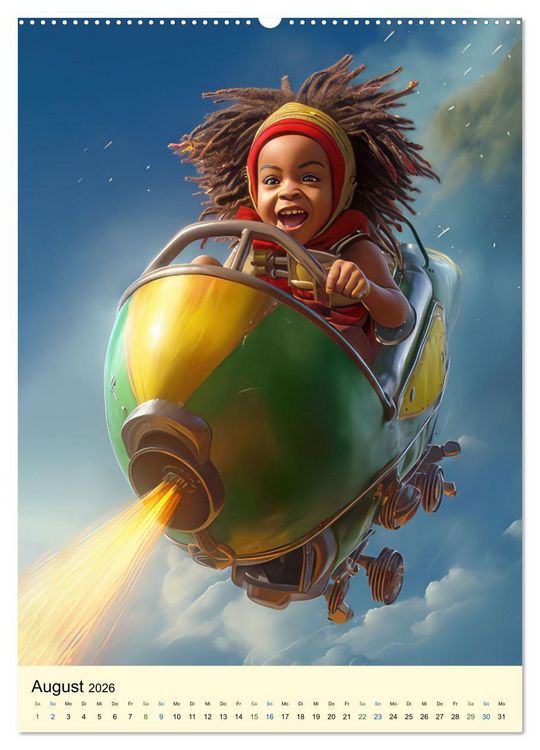 Produktbild: Raketenbabies - Humoristische KI-Bilder (hochwertiger Premium Wandkalender 2026 DIN A2 hoch), Kunstdruck in Hochglanz