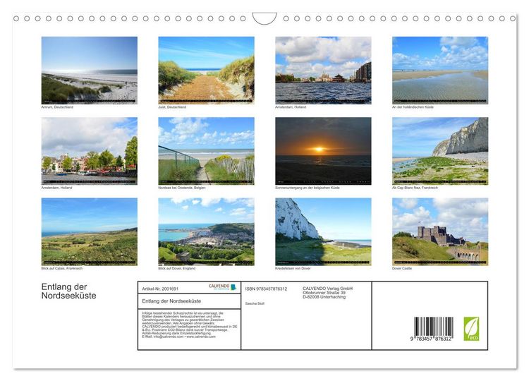 Produktbild: Entlang der Nordseek&uuml;ste (Wandkalender 2026 DIN A3 quer), CALVENDO Monatskalender