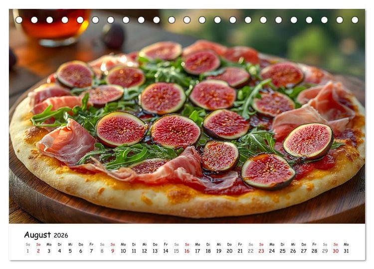 Produktbild: Pizza geht immer - Zu jeder Jahreszeit (Tischkalender 2026 DIN A5 quer), CALVENDO Monatskalender