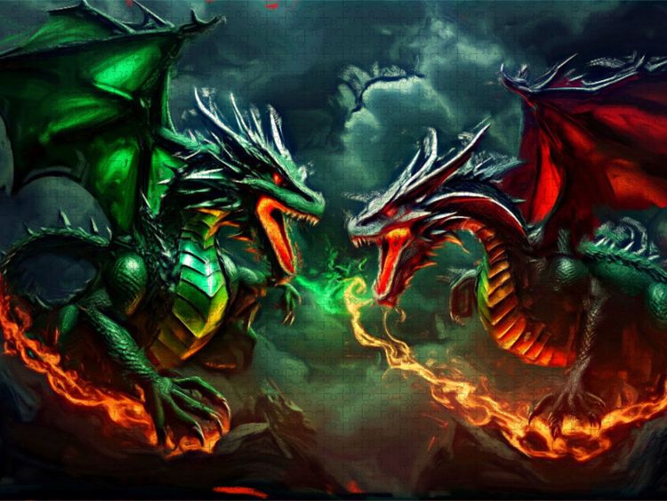 Produktbild: CALVENDO Puzzle Die Figur des Drachen erlebt in der aktuellen Fantasy-Kultur eine Renaissance. | 1000 Teile Lege-Gr&ouml;&szlig;e 64x48cm Foto-Puzzle f&uuml;r gl&uuml;ckli
