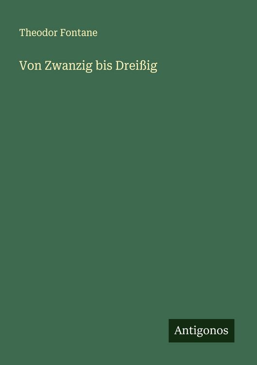 Produktbild: Von Zwanzig bis Drei&szlig;ig