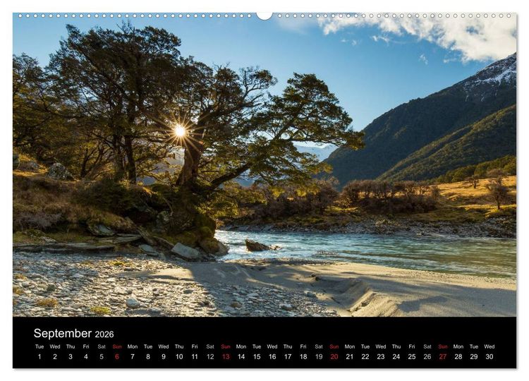 Produktbild: South Island of New Zealand (High Quality Premium Wall Calendar 2026 DIN A2 landscape),CALVENDO 12 Month Wall Calendar