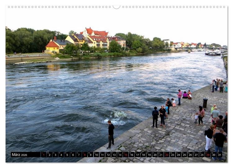 Produktbild: REGENSBURG - urbanes Leben (hochwertiger Premium Wandkalender 2026 DIN A2 quer), Kunstdruck in Hochglanz