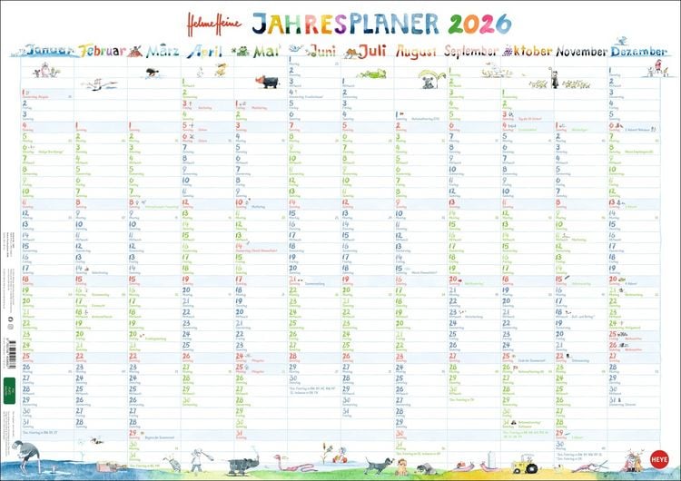Produktbild: Helme Heine: Posterplaner 2026