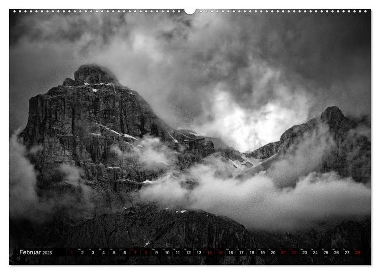 Produktbild: Dramatik in SW (hochwertiger Premium Wandkalender 2026 DIN A2 quer), Kunstdruck in Hochglanz