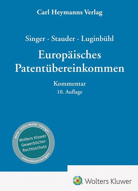 Produktbild: Europ&auml;isches Patent&uuml;bereinkommen (EP&Uuml;) &ndash; Kommentar