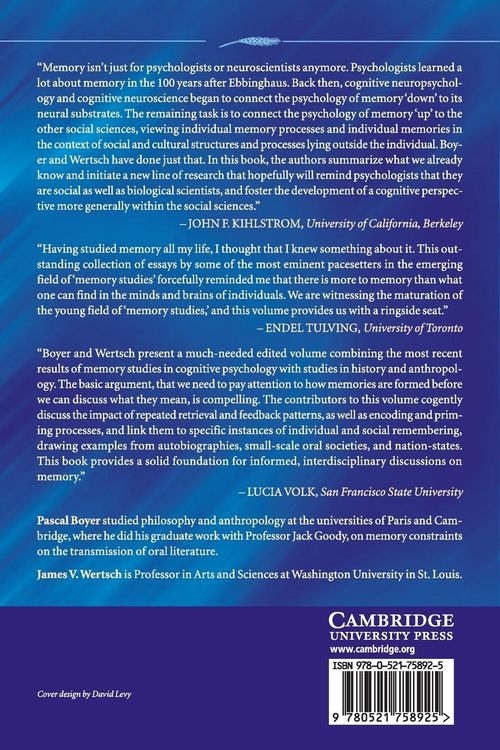 Produktbild: Memory in Mind and Culture