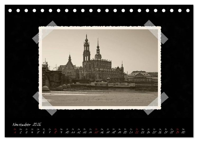 Produktbild: Dresden - Ein Kalender mit Fotografien wie aus einem alten Fotoalbum (Tischkalender 2026 DIN A5 quer), CALVENDO Monatskalender