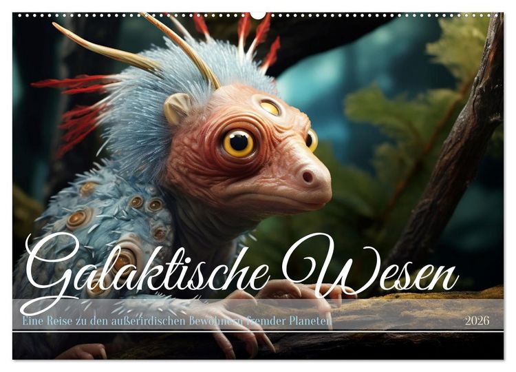 Produktbild: Galaktische Wesen (Wandkalender 2026 DIN A2 quer), CALVENDO Monatskalender